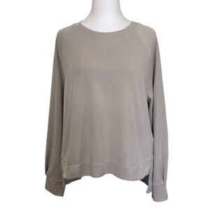 Athleta Sweatshirt Athleisure Women's Size Large Cream Beige/Tan